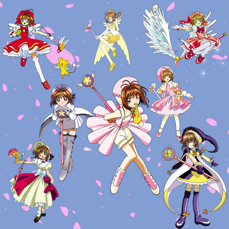 墙贴百变小樱魔法卡少女通动漫百变可爱装饰贴画卧室宿舍防水自粘