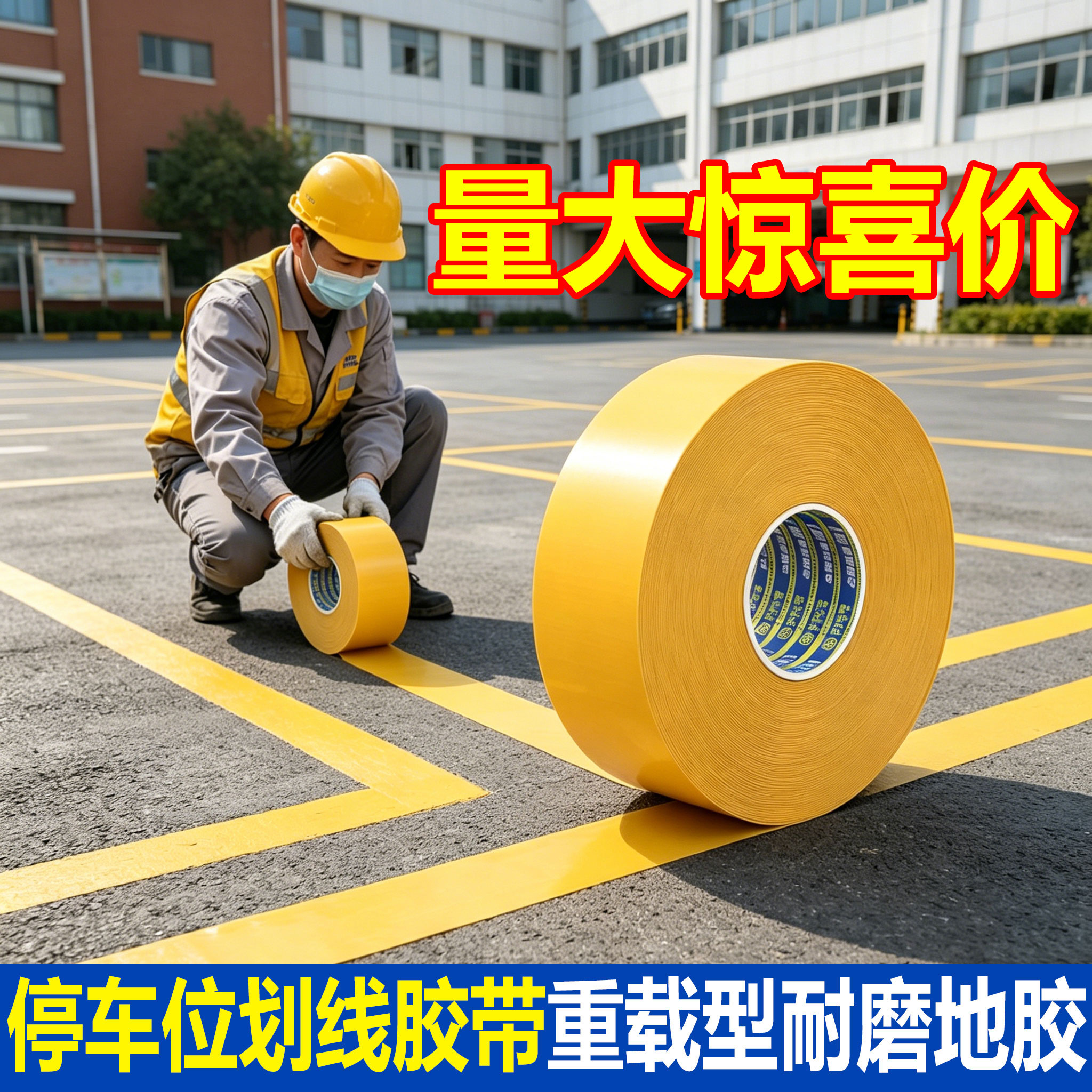 重载型地面耐磨划线胶带纳米地胶图片