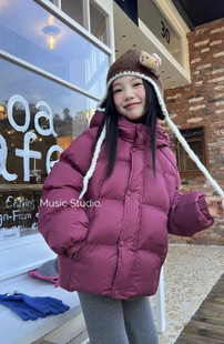 木莎music童装品牌25年新款冬款儿童女童泡芙羽绒服外套小码97112