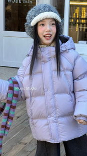 木莎music童装品牌25年新款冬款儿童女童泡芙羽绒服外套小码97112