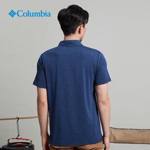 24春夏新品哥伦比亚Columbia户外男快干衣POLO短袖T恤AE2933