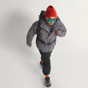 阿迪达斯户外男子暖芯科技防水透湿保三合一650蓬鹅绒内胆冲锋衣