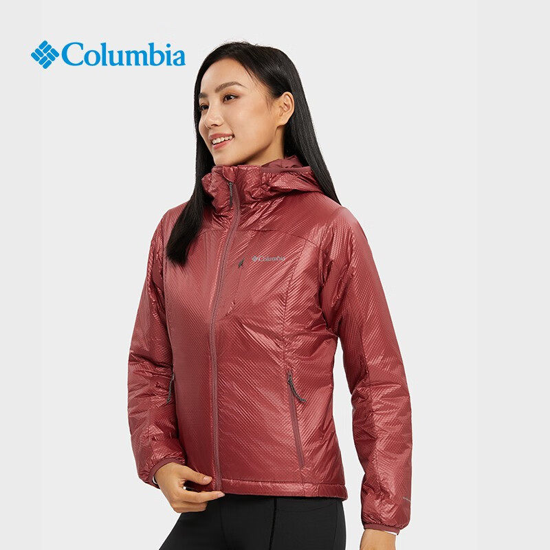 Columbia哥伦比亚棉衣女装户外保暖金点热能夹棉连帽棉服WR6487
