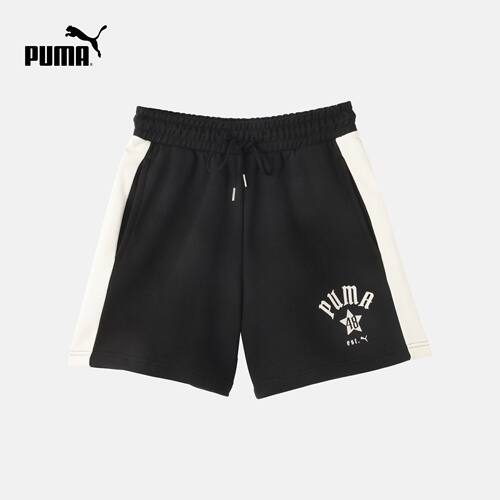 PUMA彪马新款女子运动休闲拼色抽绳短裤T7 PLAY.LOUD. 631037