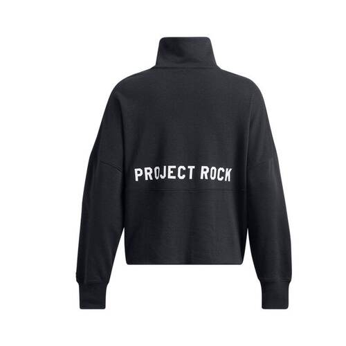 安德玛UA Rock 女子半拉链立领跑步健身训练运动宽松休闲卫衣