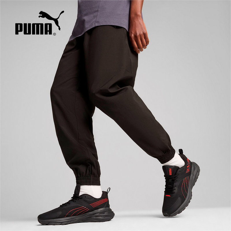PUMA彪马2024秋季新款男子梭织运动裤小脚休闲裤长裤684091-01