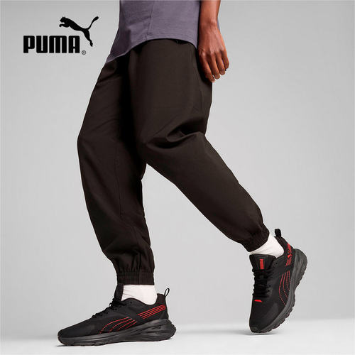 PUMA彪马2024秋季新款男子梭织运动裤小脚休闲裤长裤684091-01