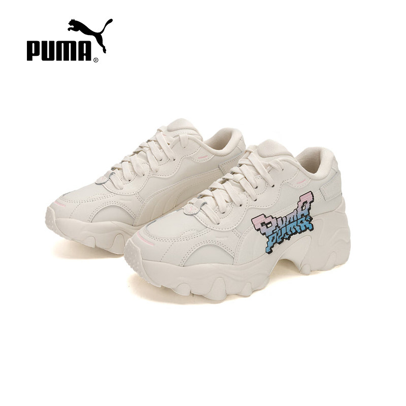 PUMA彪马女鞋2024新款厚底老爹鞋复古小白鞋休闲运动鞋400972-01