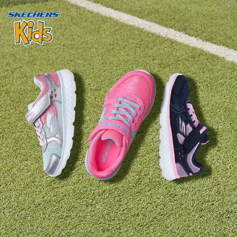 新款 Skechers斯凯奇冬女童鞋网布运动鞋轻质魔术贴休闲鞋