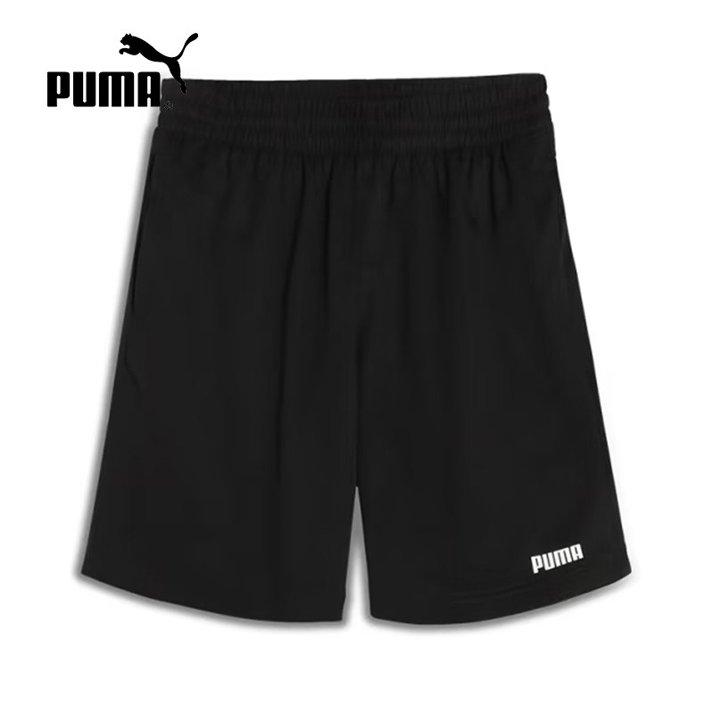 PUMA彪马夏季新款男子休闲运动裤宽松透气印花抽绳短裤 690282-01