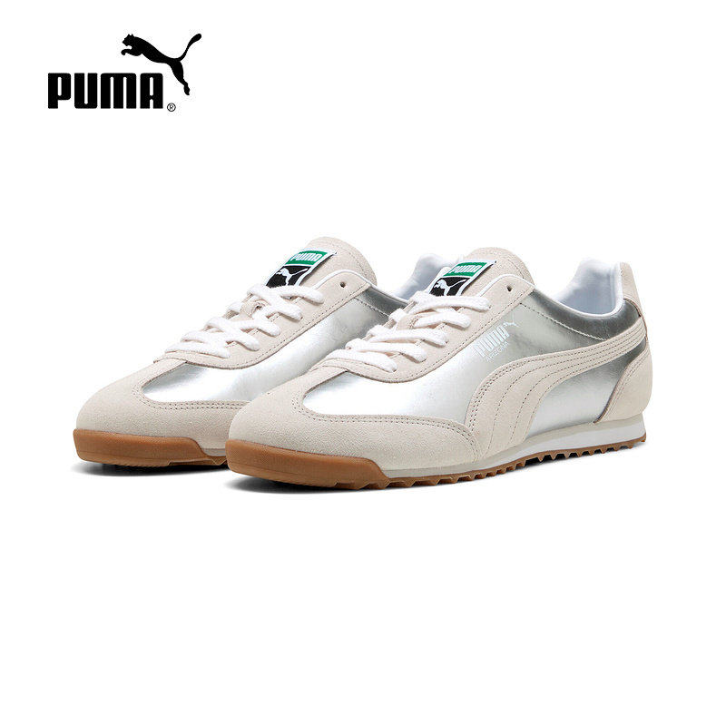 PUMA彪马夏季男女鞋时尚百搭翻毛皮银色低帮休闲运动鞋 403154-01