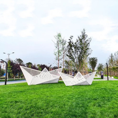 户外不锈钢镂空船雕塑铁艺抽象装饰品售楼处楼盘草坪园林景观摆件,家居饰品,落地摆件,淘宝优惠券,粉丝福利购,淘宝优惠卷