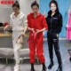 中国红两件套潮 女加绒加厚洋气显瘦百搭时尚 网红同款 休闲运动套装