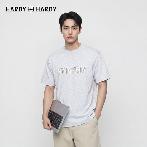 HARDY HARDY潮牌美式高街烫印字母短袖T恤纯棉宽松高街半袖上衣