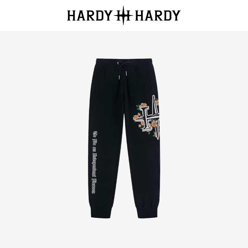 HARDY HARDY2025新款美式男女直筒裤情侣显瘦宽松休闲运动束脚裤