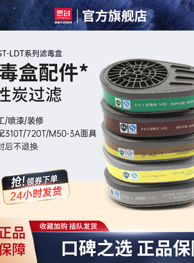 思创LDT滤毒盒滤棉滤棉盖A6001/2滤棉LCF/LCT滤尘盒 防毒面具配件