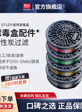 思创LDY滤毒盒防毒面具工业甲醛化工喷漆装修有机气体S100-3/M60