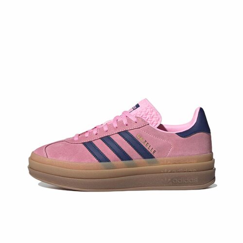adidas originals绒面革 Pink Glow 低帮 板鞋 女款 粉色H06122