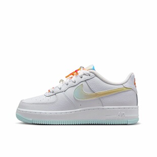NikeAir Force 1 Lv8 百搭舒适GS 低帮 板鞋白蓝橙男女IB8890-191