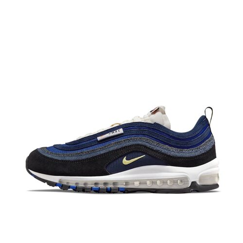 Nike Air Max 97 复古 低帮 休闲跑步鞋 男款 黑蓝DH1085-001
