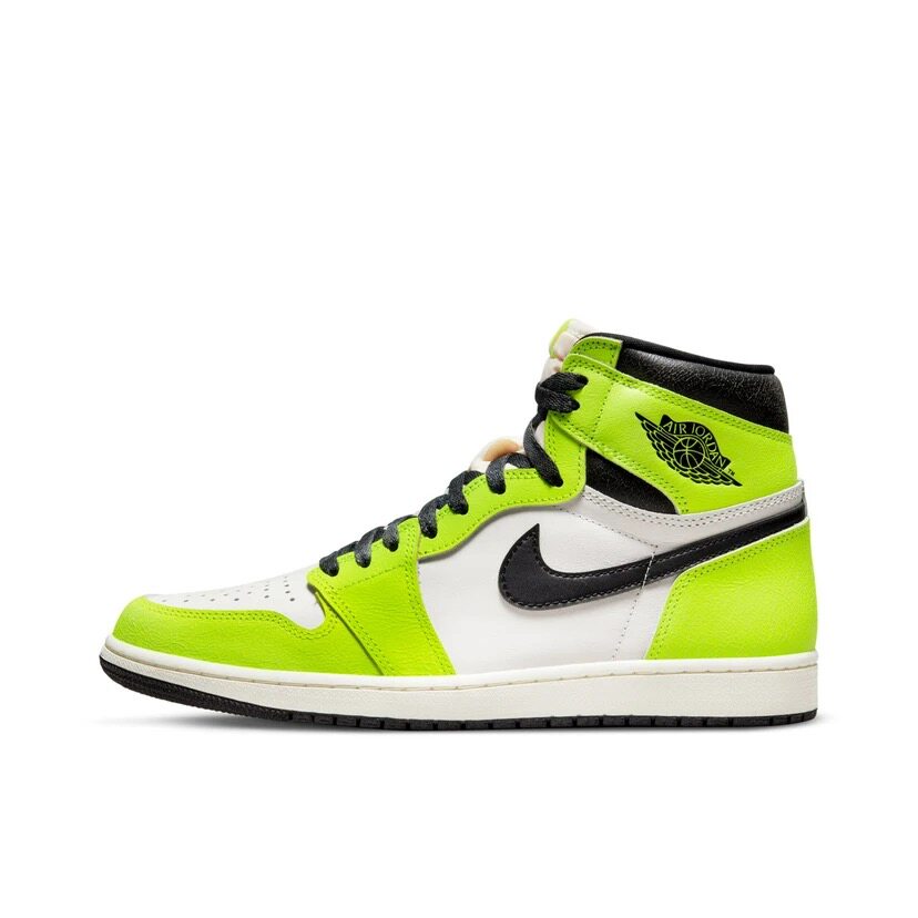 Jordan Air Jordan 1 高帮 复古篮球鞋男女同款 荧光绿555088-702