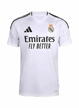 adidas Real Madrid 皇马球迷版球衣运动休闲短袖T恤 男款IU5011