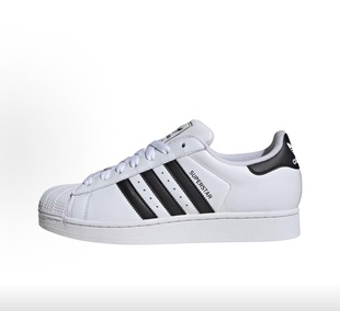 adidas originals Superstar 2 合成革板鞋 男女同款 白色IH8659