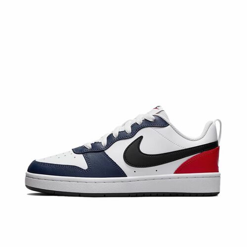 Nike 皮革 拼色 防滑耐磨 低帮 板鞋 白蓝红 男女同款DO7446-101