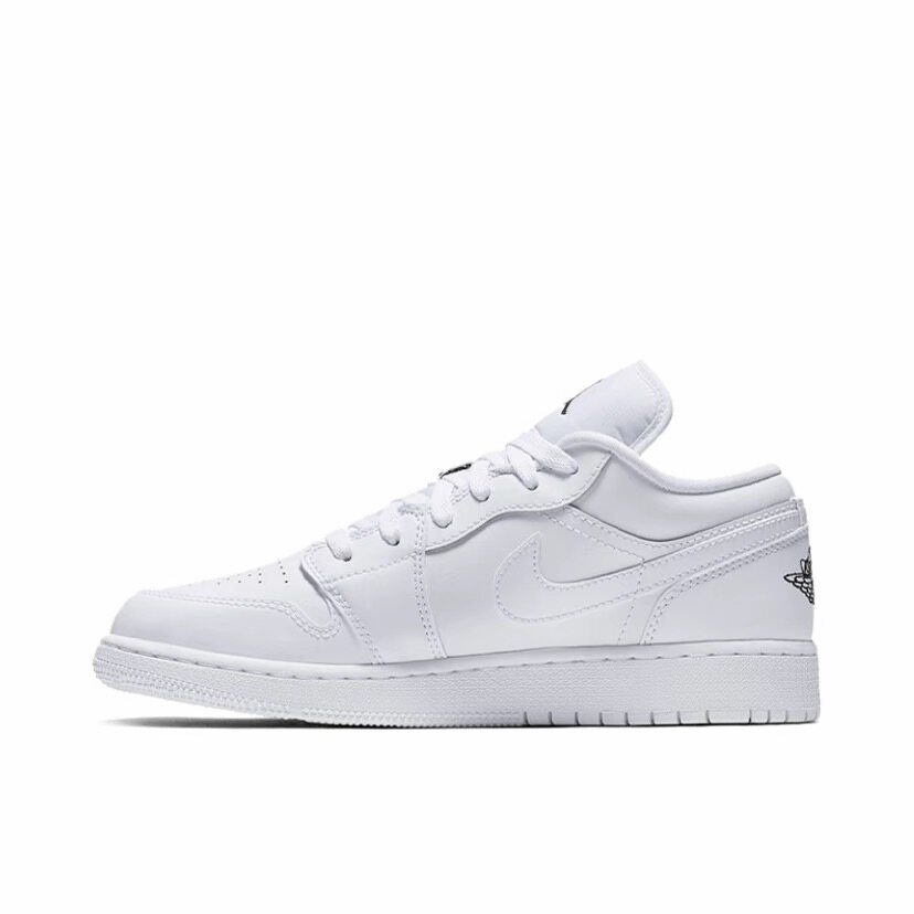 JordanAir Jordan 1运动低帮 篮球鞋 纯白 男女同款553560-101