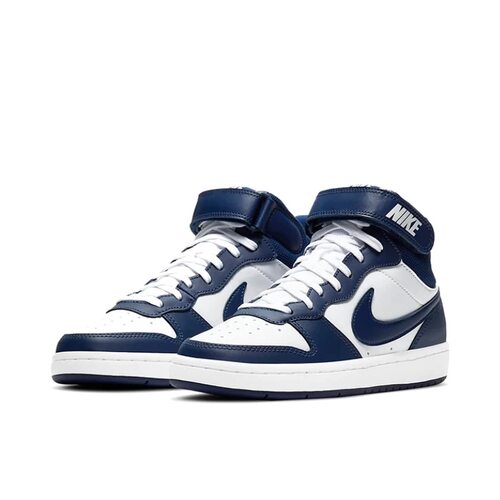 NikeCourt Borough Mid 2 合成革 GS魔术贴 板鞋CD7782-107