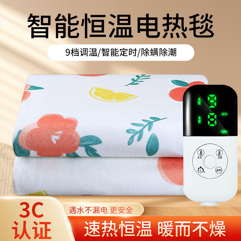 2025年新款电热毯单人双人舒适恒温电褥子小功率不跳闸发热毯家用