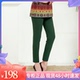洋气彩裤 小脚裤 中老年打底裤 针织松紧高腰弹力大码 女 时尚 优雅秋季
