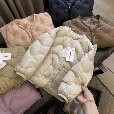 2025新款波浪纹带口袋羽绒服内胆