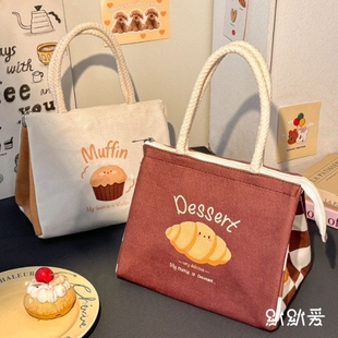 日系保温饭盒带饭包可爱便携袋餐包上班族便当手提学生袋子大容量