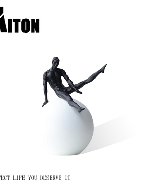 树脂装饰现代客厅体操人物雕塑