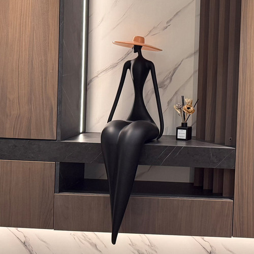 抽象艺术人物坐姿摆件