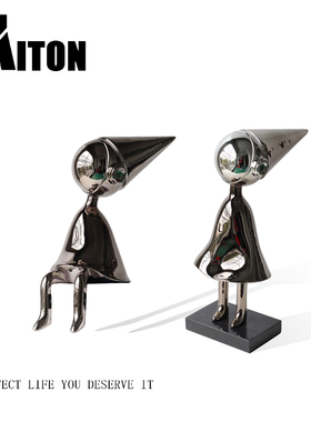 树脂装饰现代客厅乌鸦人