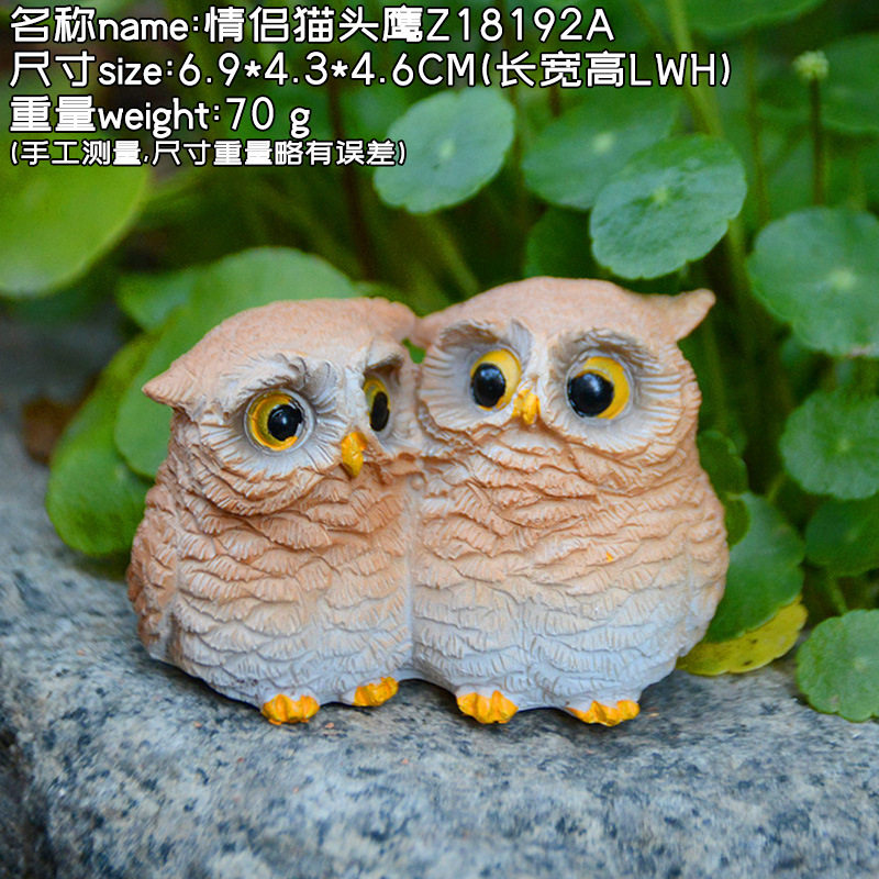 创意可爱猫头鹰家居装饰品仿真动物桌面小摆件情侣工艺品树脂个,特色手工艺,其他特色工艺品,淘宝优惠券,粉丝福利购,淘宝优惠卷