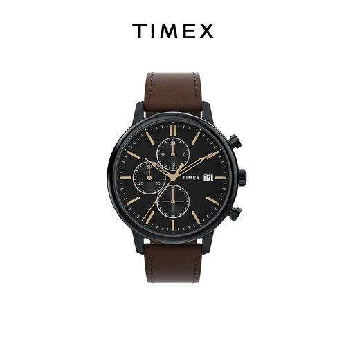 TIMEX天美时Chicago系列潮流男生手表时尚复古皮革表带TW2W13200