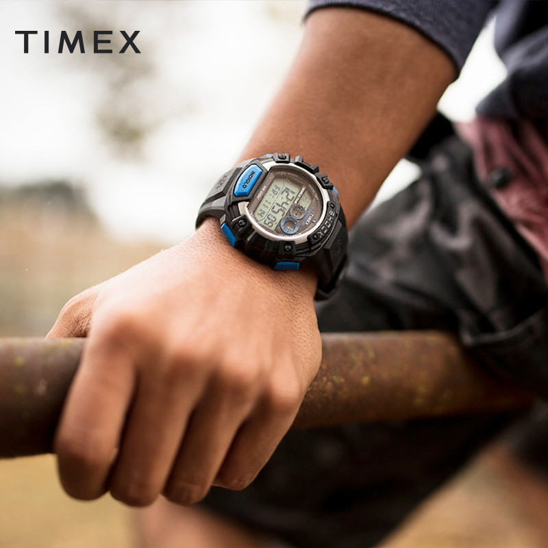 TIMEX天美时户外运动手表夜光男表防水多功能电子表正品TW4B00400