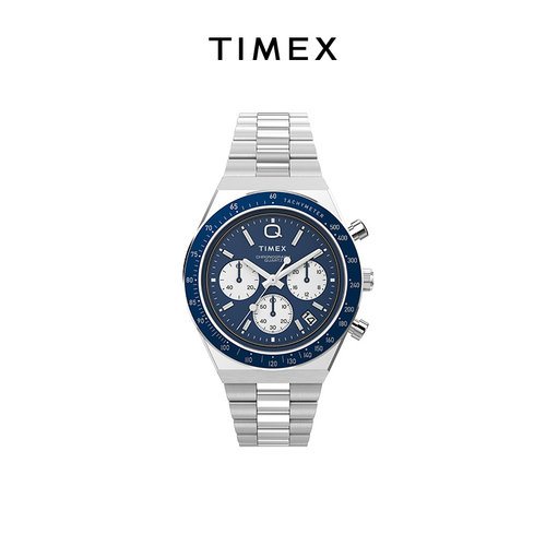 天美时熊猫盘手表男商务复古计时