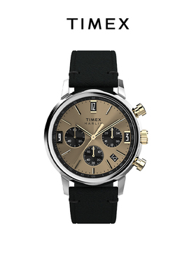 TIMEX天美时Marlin系列三眼计时码表多功能复古手表男款TW2W60300