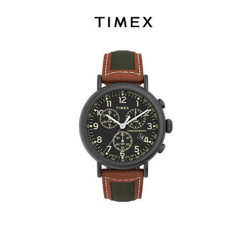 Timex复古三眼计时男手表