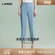 裤 LANDI蓝地冰川蓝通勤显瘦高腰九分西装 女夏新品 至简主义