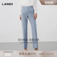 至IN色系 女长裤 LANDI蓝地涧石蓝高甜治愈修身 裤 春新品 微喇西装