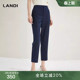 裤 羊毛西装 LANDI蓝地藏蓝色高级感通勤修身 女秋新品 商场同款