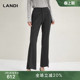 商场同款 脚长裤 LANDI深灰色通勤微喇西装 不规则设计裤 冬新品 裤