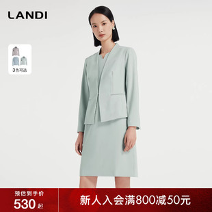 套裙女西服连衣裙春新品 西装 双色可选 极简风修身 LANDI蓝地新中式