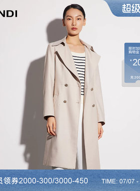 LANDI高级素色直身双排扣风衣
