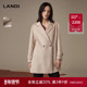 LANDI蓝地97山羊绒奶茶色一手长高级感气质毛呢外套大衣女冬新品
